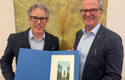 Bernd Gandler mit Präsident Erfried Bäck (v.l.)